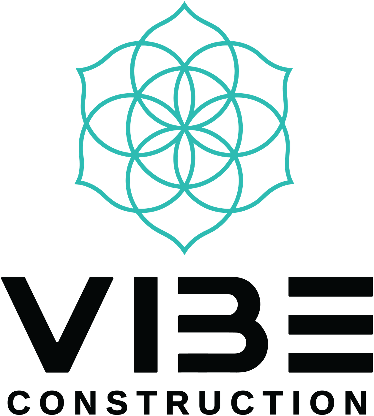 VIBE Construction logo on white