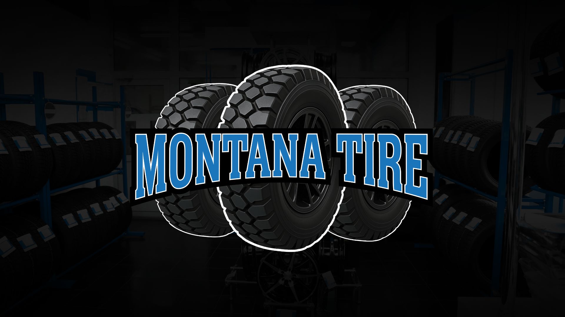 Montana Tire shop interior with wheels and tire displays